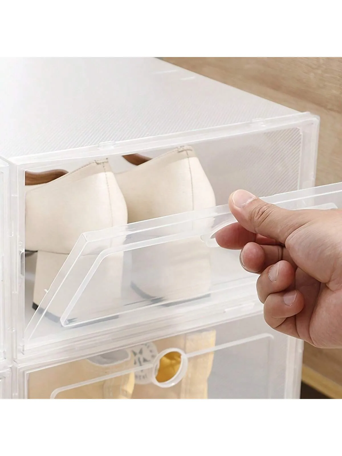 1/3/6-Pack Clear Plastic Shoe Storage Boxes With Drawer Design, Waterproof Multipurpose Home Shoe Organizer For Men And Women, Dustproof And Moi