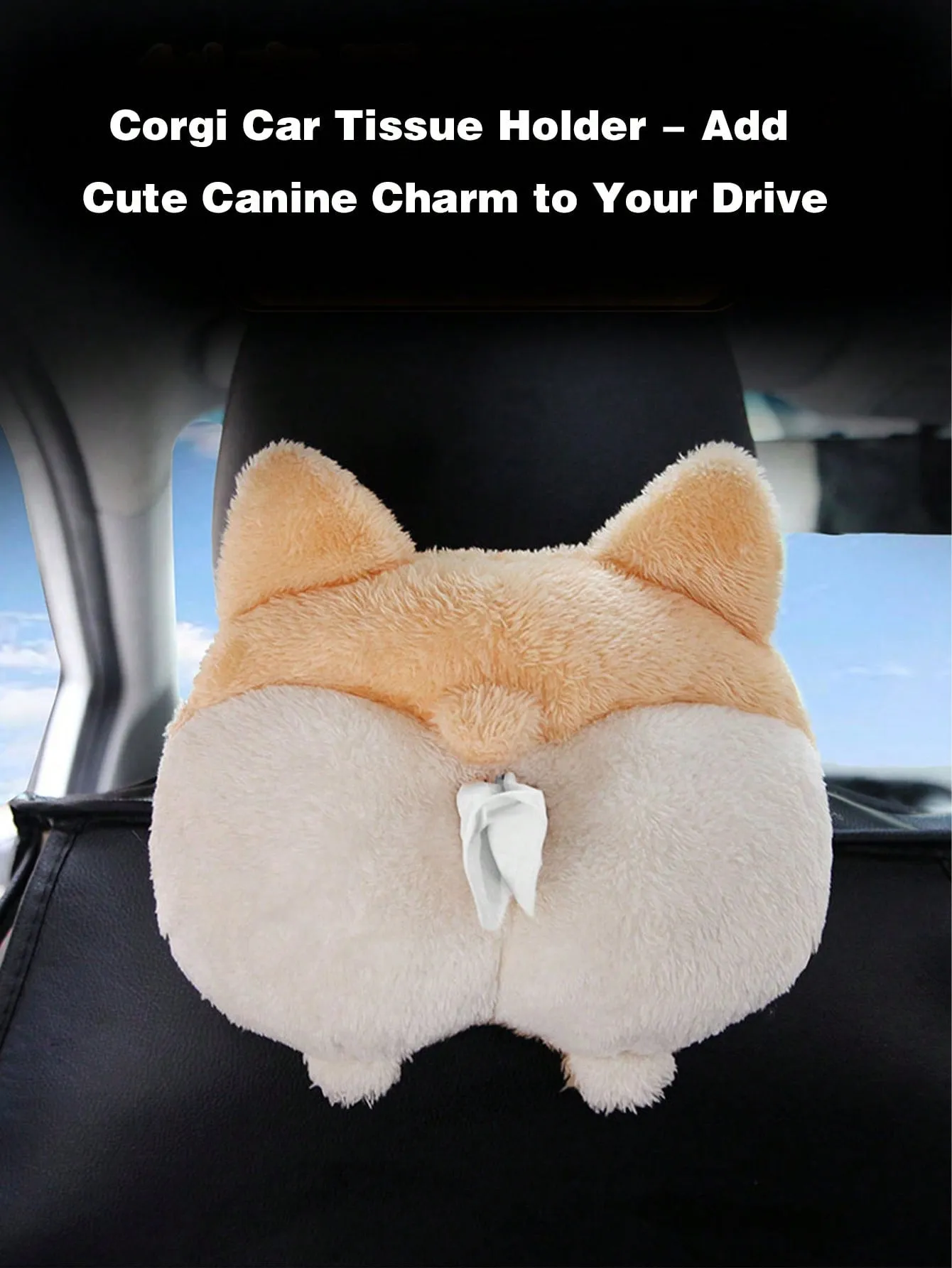 1pc Dog Design Car Tissue Box