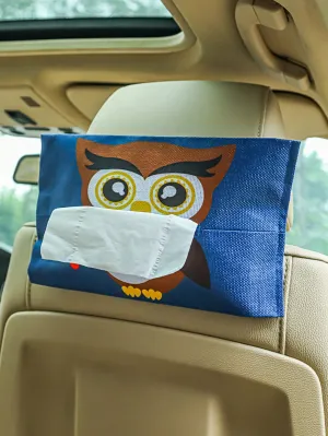 1pc Owl Pattern Car Tissue Box