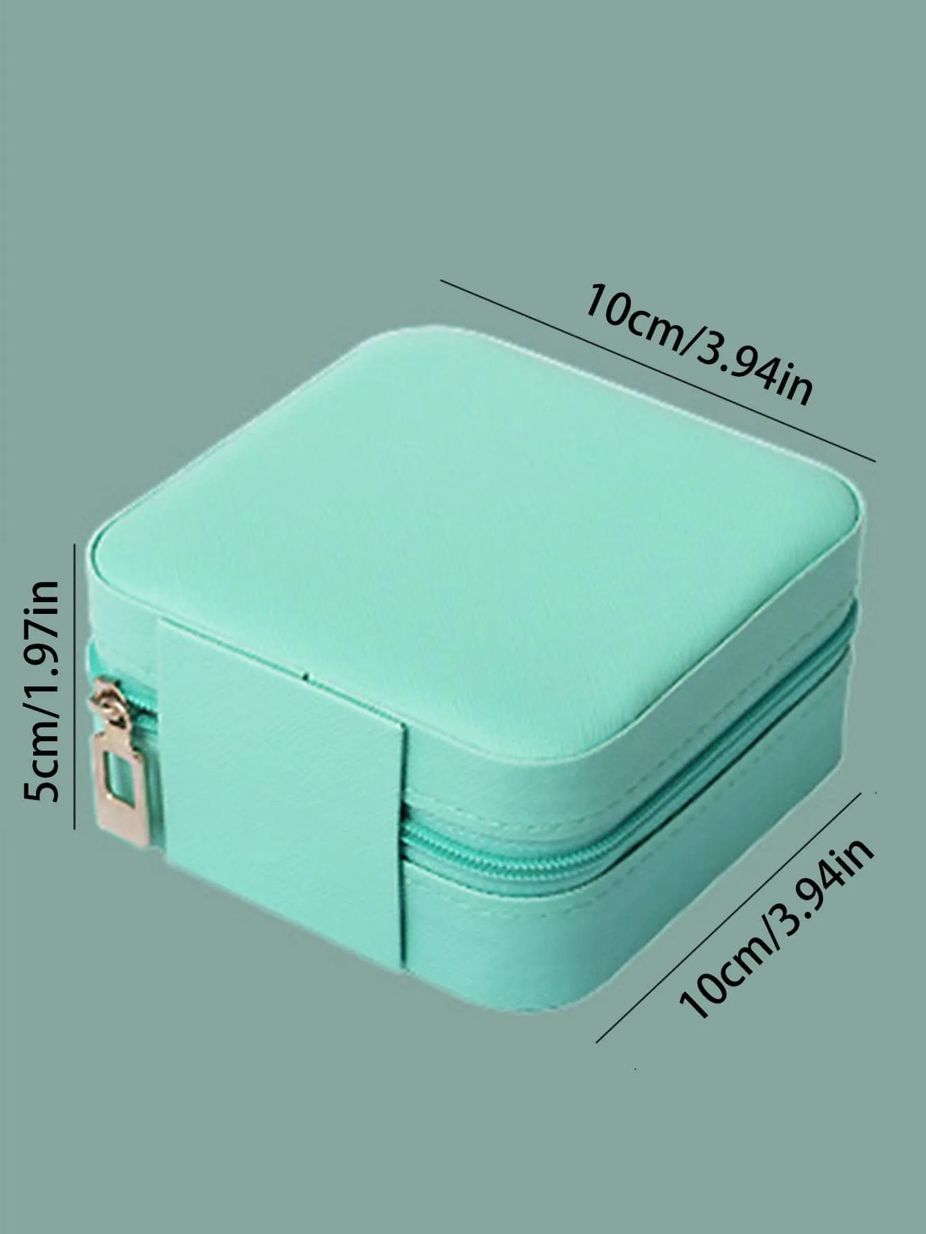 1pc Solid Color White Jewelry Box, Modern Portable PU Plain Multifunction Jewelry Storage Box For Home And Travel