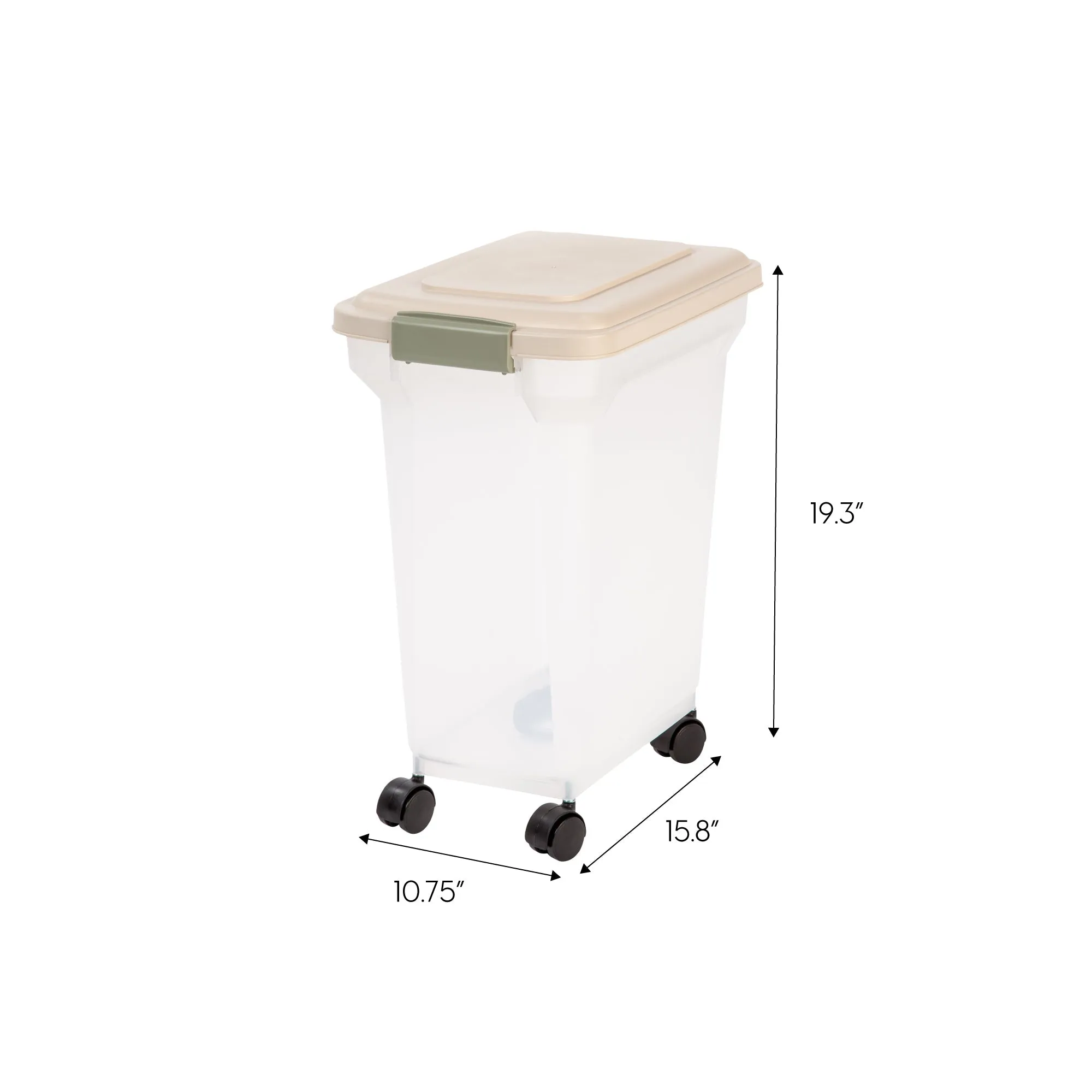 28 Quart WeatherPro® Airtight Pet Food Container, Almond