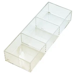 3-Section Clear Organizer with Compartments