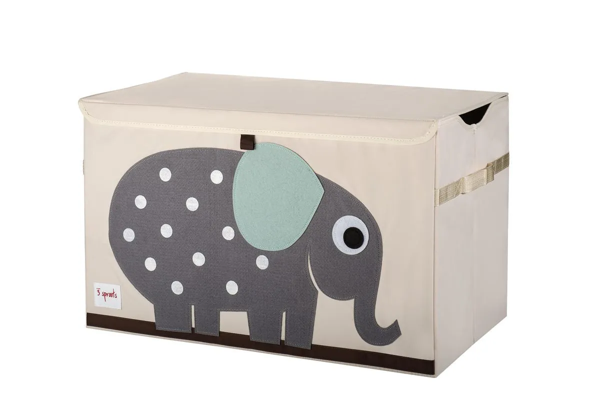 3 Sprouts Toy Chest Elephant Grey