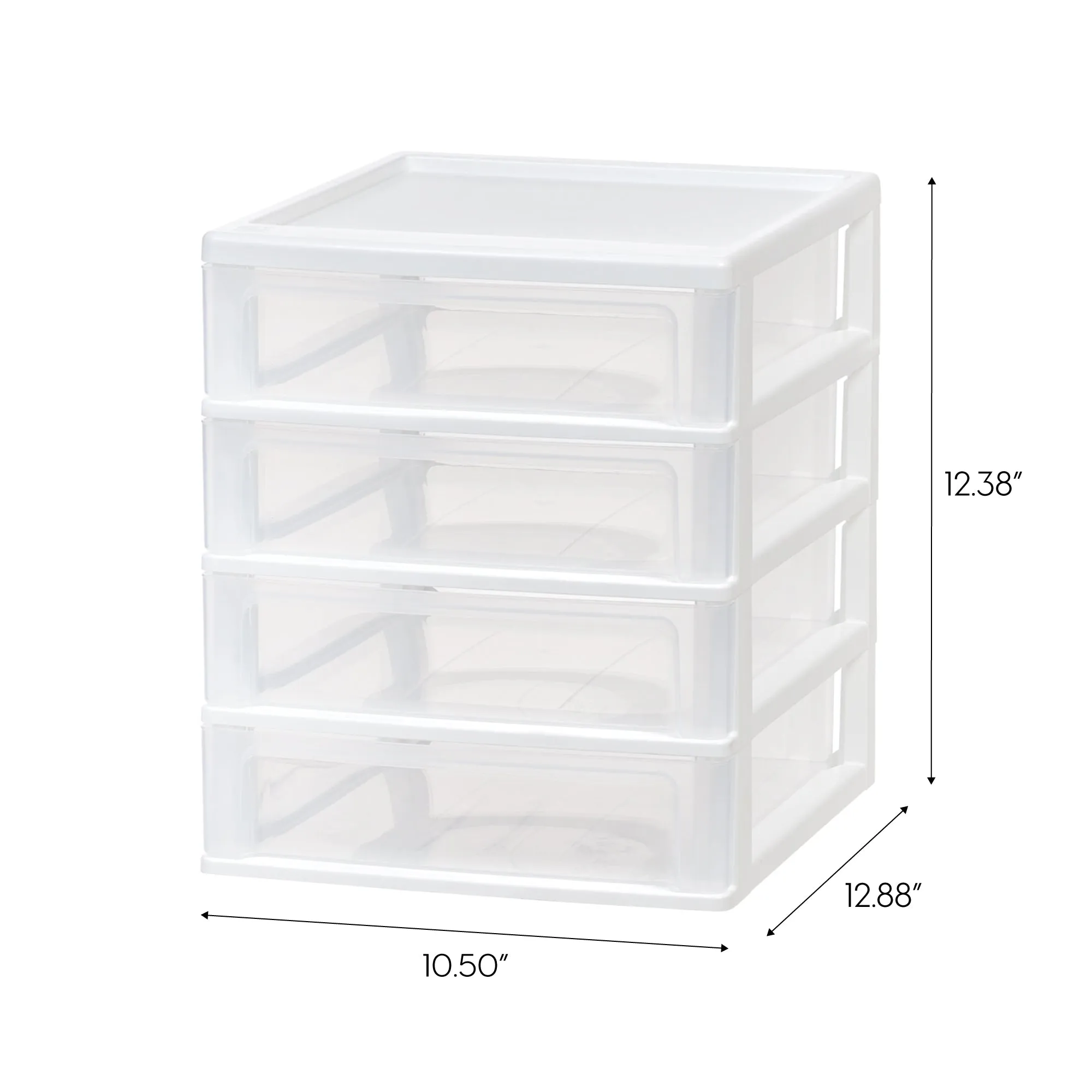 4-Drawer Desktop-Storage Unit, White