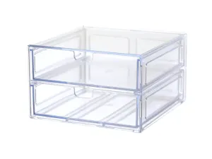 Accessory Drawer Storage Case 2 Tiered 13cm x 13cm x 8cm