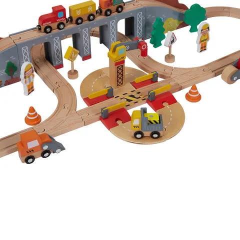 Anko Wooden Construction Train Set / Ages 3  Years