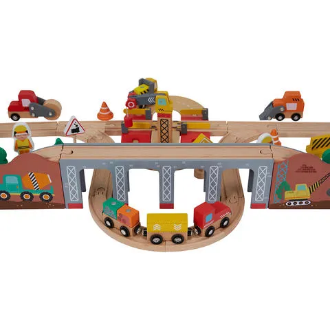 Anko Wooden Construction Train Set / Ages 3  Years