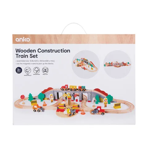 Anko Wooden Construction Train Set / Ages 3  Years