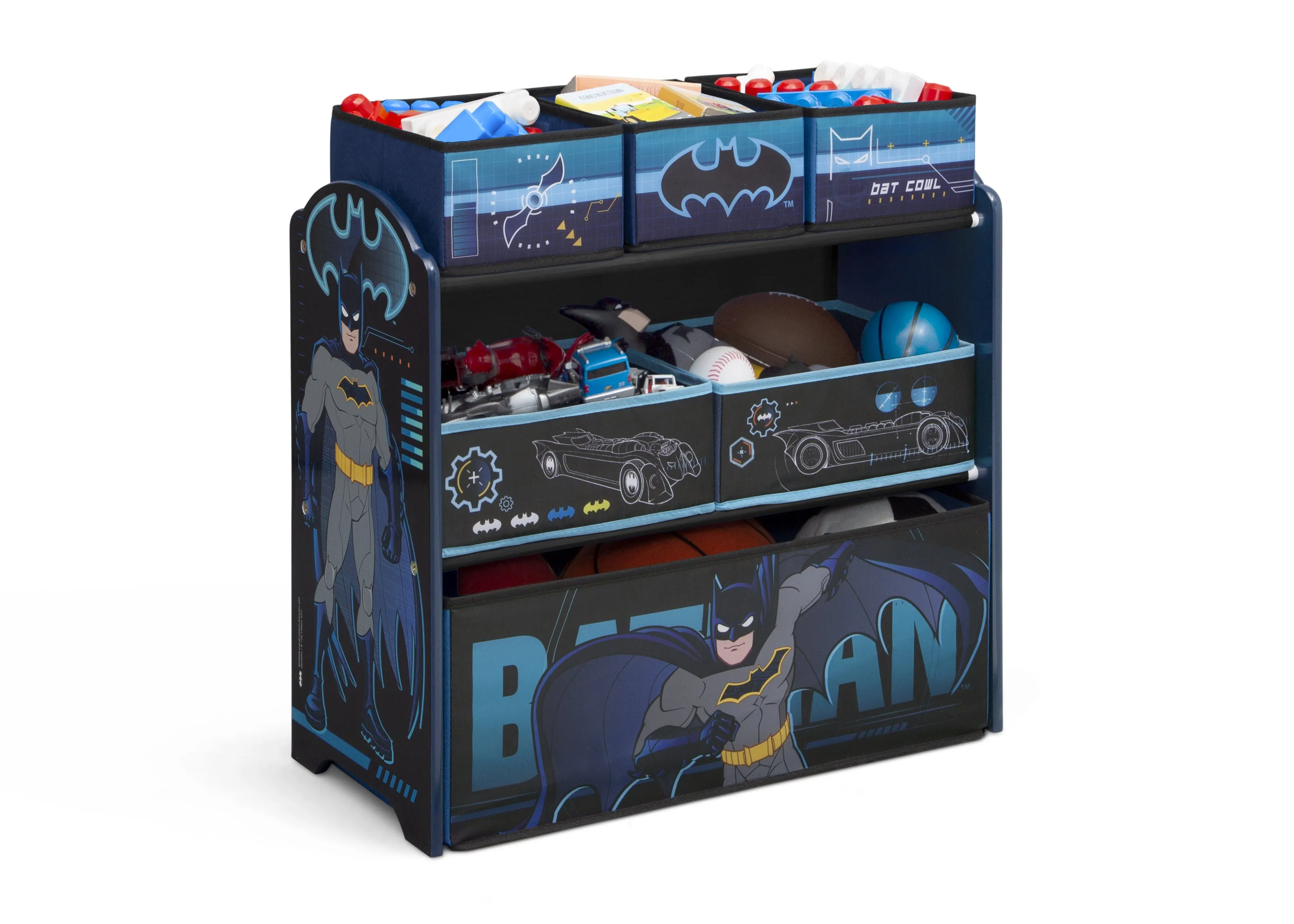 Batman 6 Bin Design and Store Toy Organizer