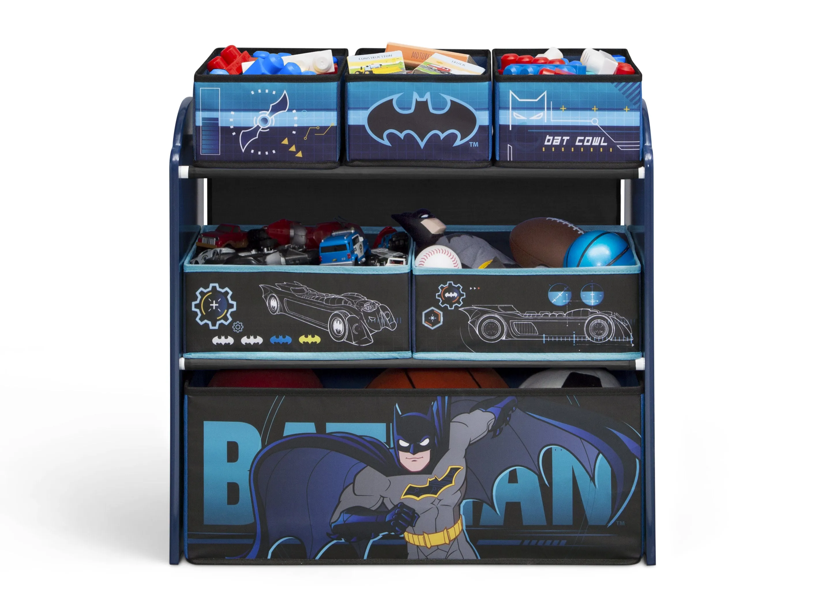 Batman 6 Bin Design and Store Toy Organizer