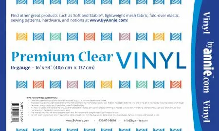 by Annie Premium Clear Vinyl - 16" x 54"