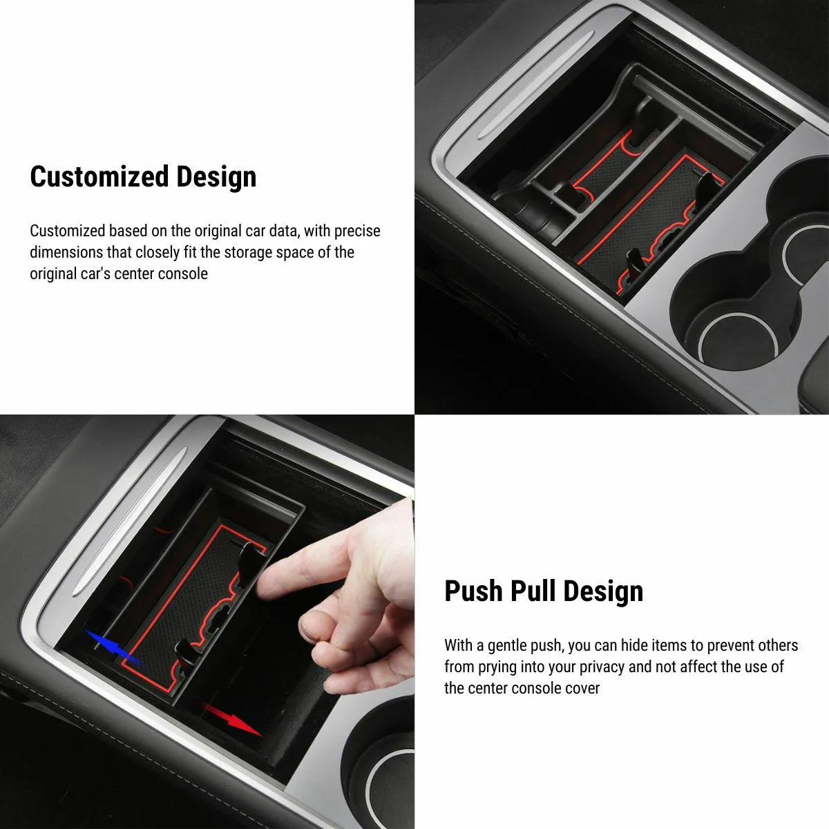 Center Console Trays for Tesla Model 3 / Model Y