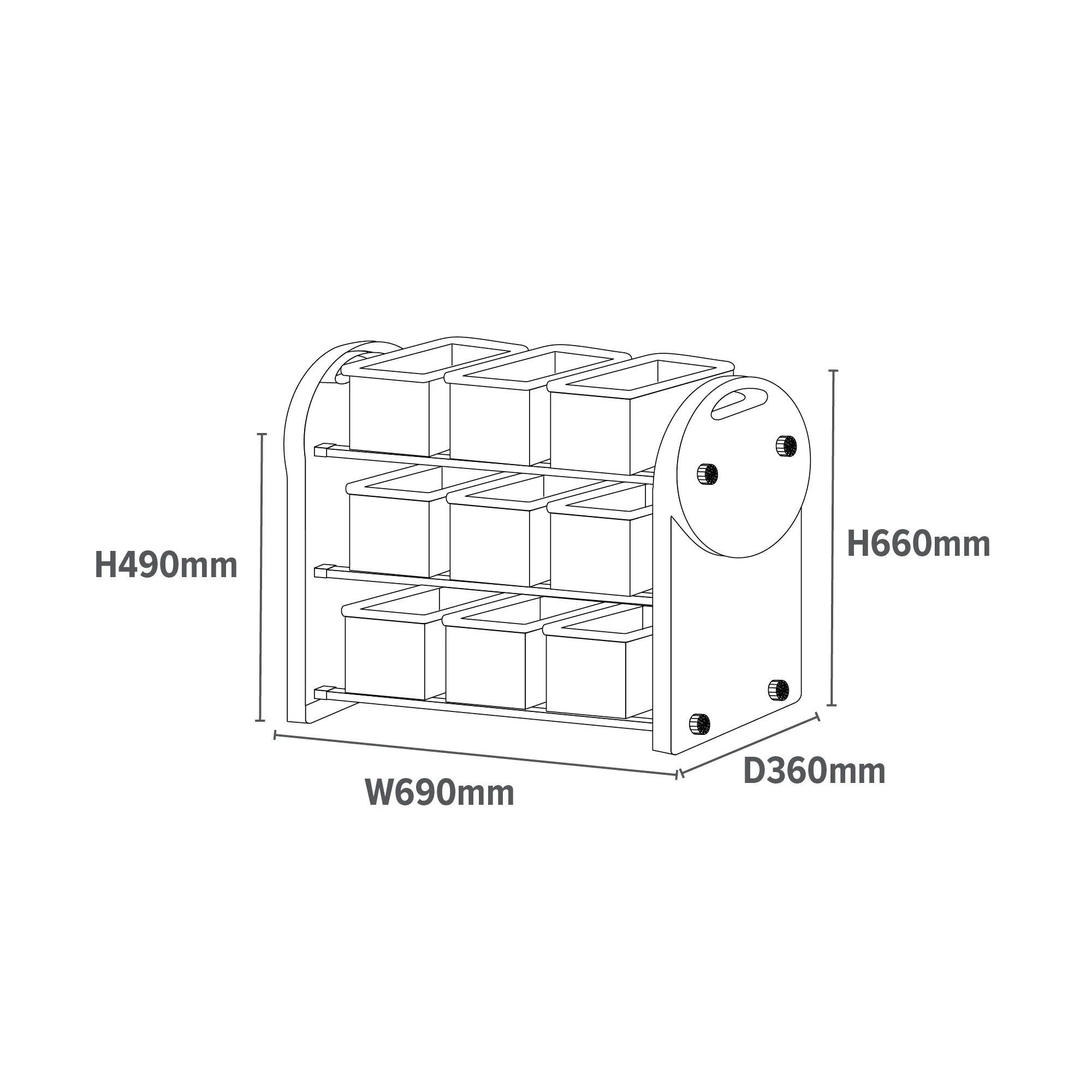 Children's 9-Bin Storage Organiser Unit | Toy Storage