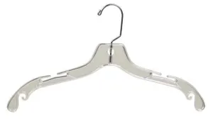 Clear/crystal plastic dress hangers. 20 pack.