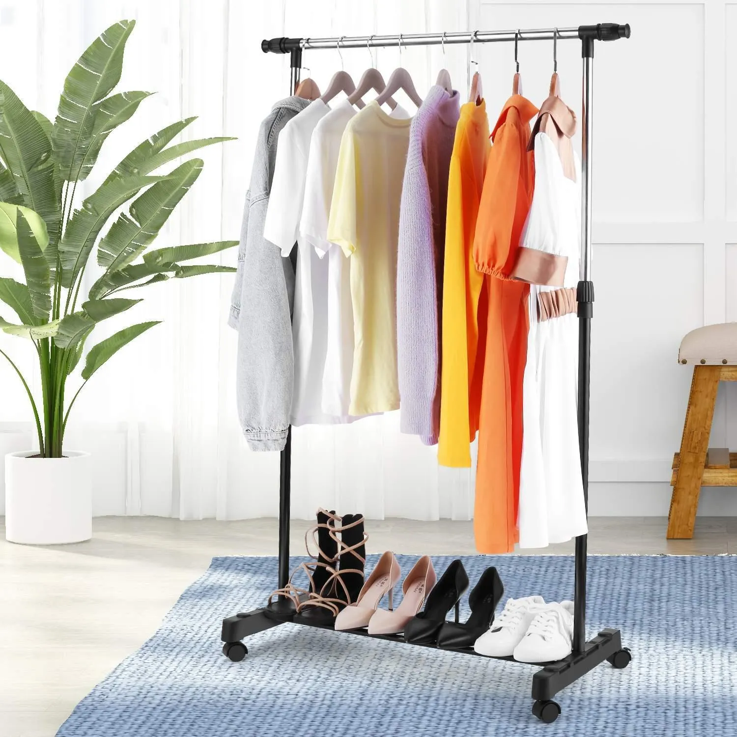 Clothes Racks Closet Organizers Single Pole