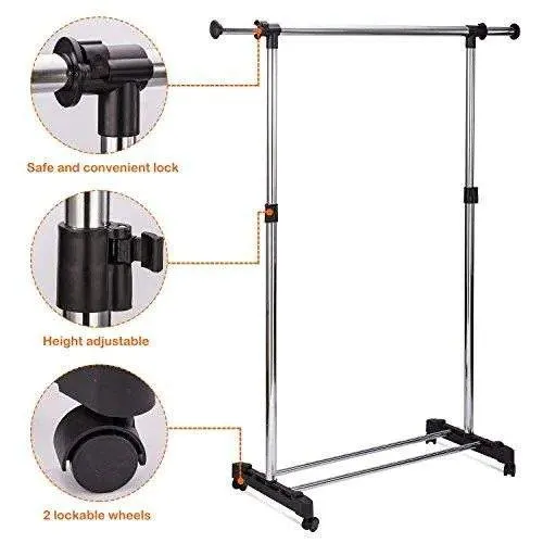 Clothes Racks Closet Organizers Single Pole