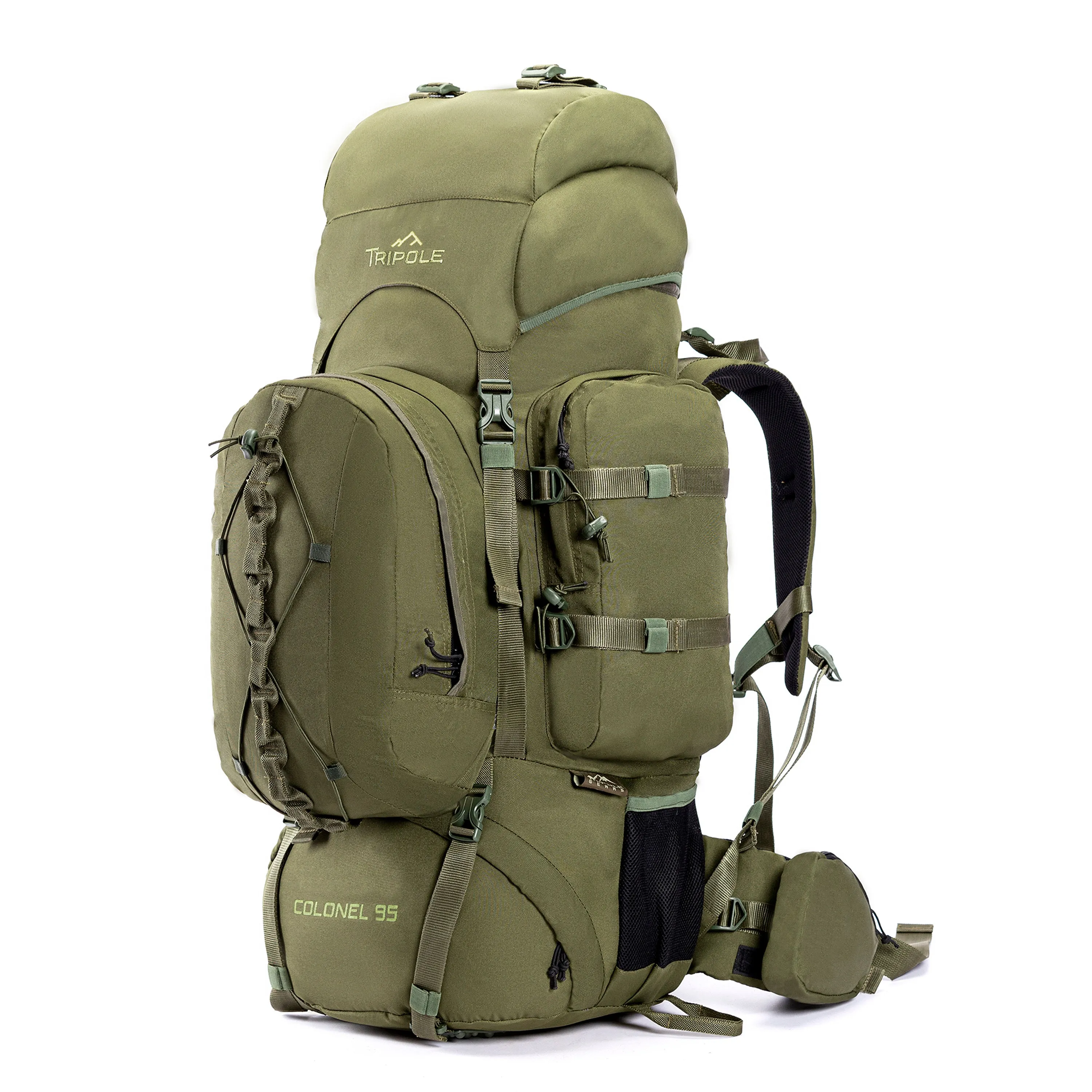 Colonel Series 95 Litre Rucksack   Detachable Day Pack & Rain Cover | Olive Green