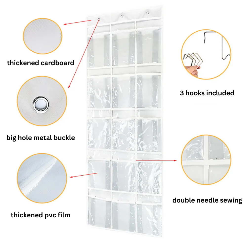 Crystal Clear Over The Door 15 Pockets Organizer (46*132 CM)