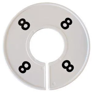 Divider, circle, (donut). '8'. White. Single.