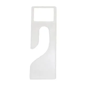 Divider, clear/crystal plastic, "window". Large. Single.