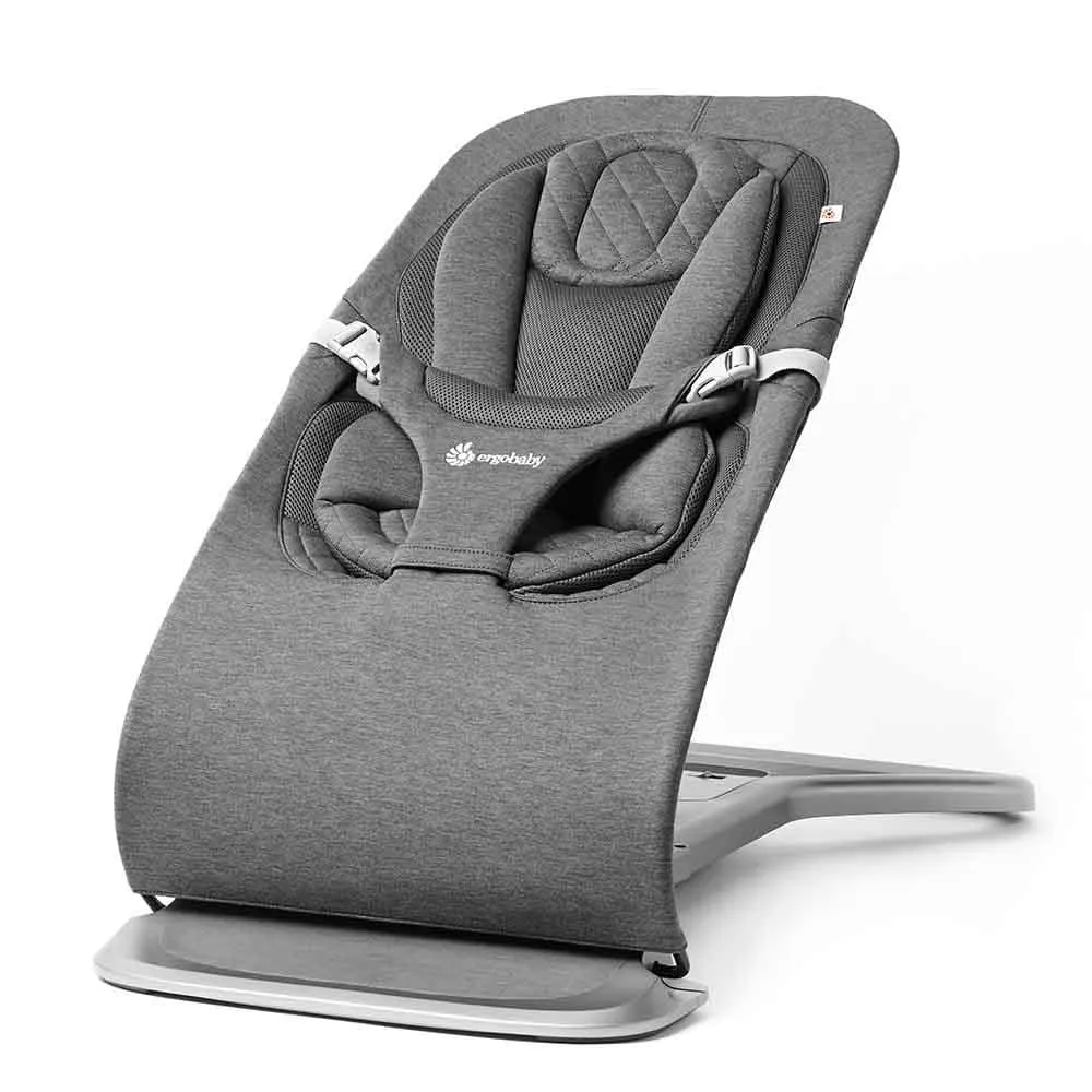 Ergobaby Evolve Bouncer with Toy Bar - Charcoal Grey