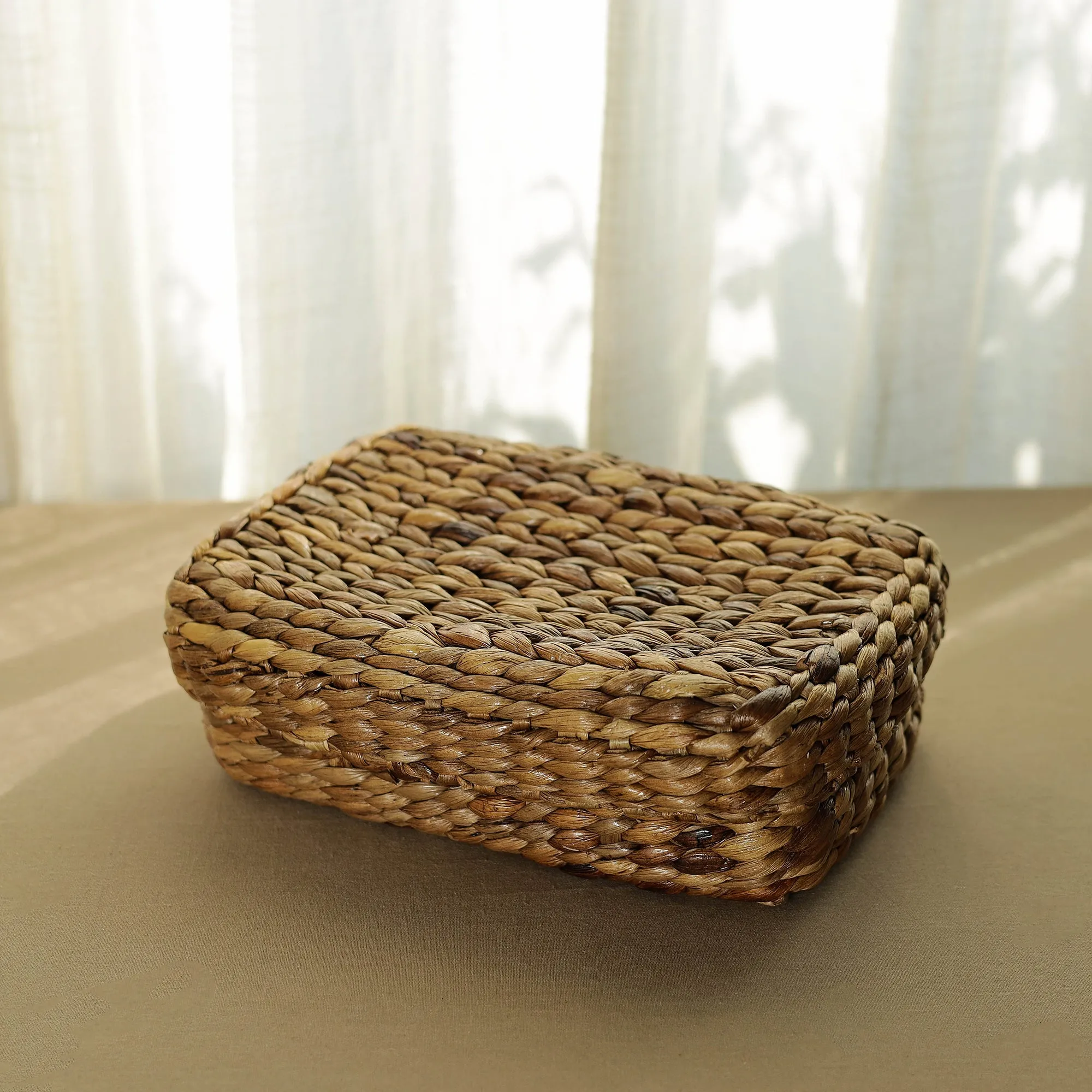 Handcrafted Water Hyacinth Gift / Utility Box 07