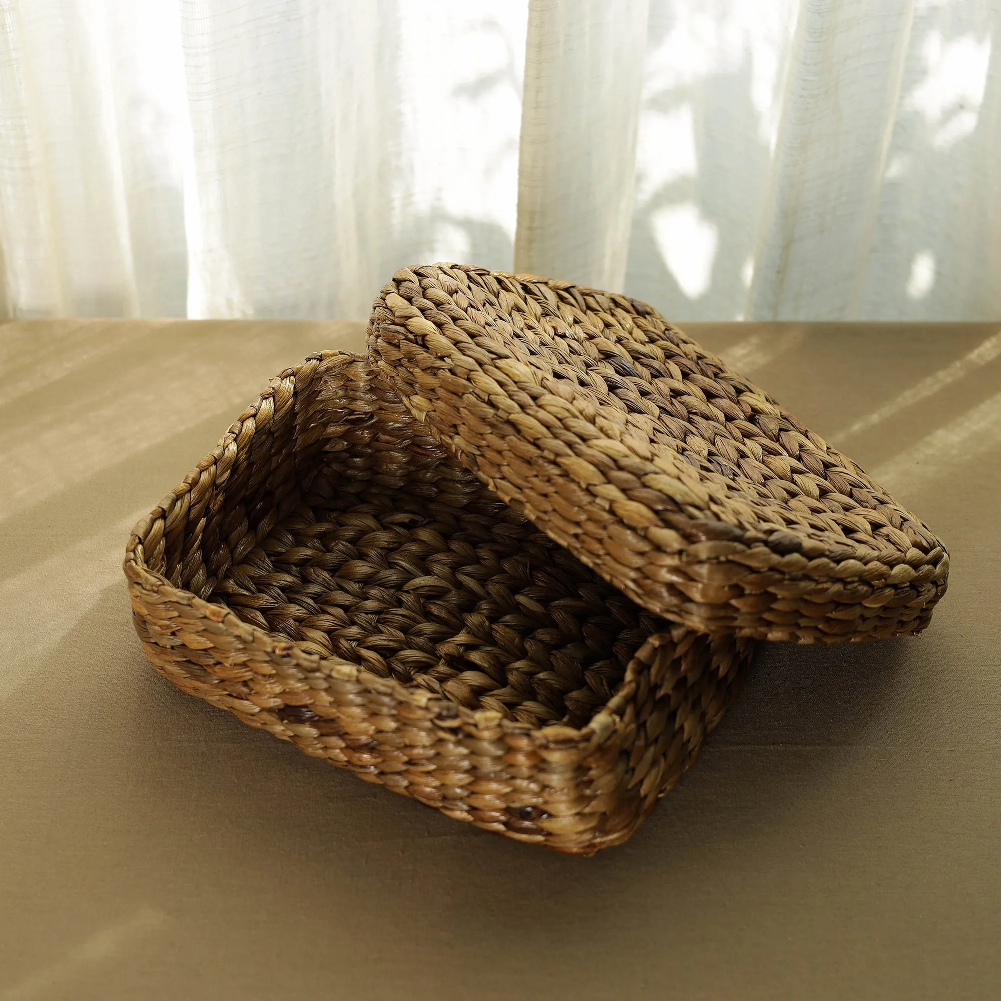 Handcrafted Water Hyacinth Gift / Utility Box 07