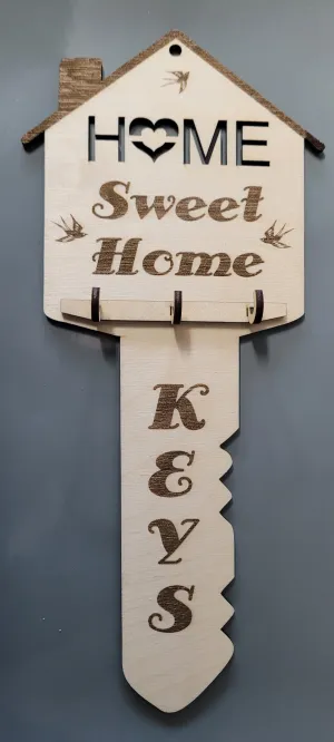 Home Sweet Home Wooden Key Hanger