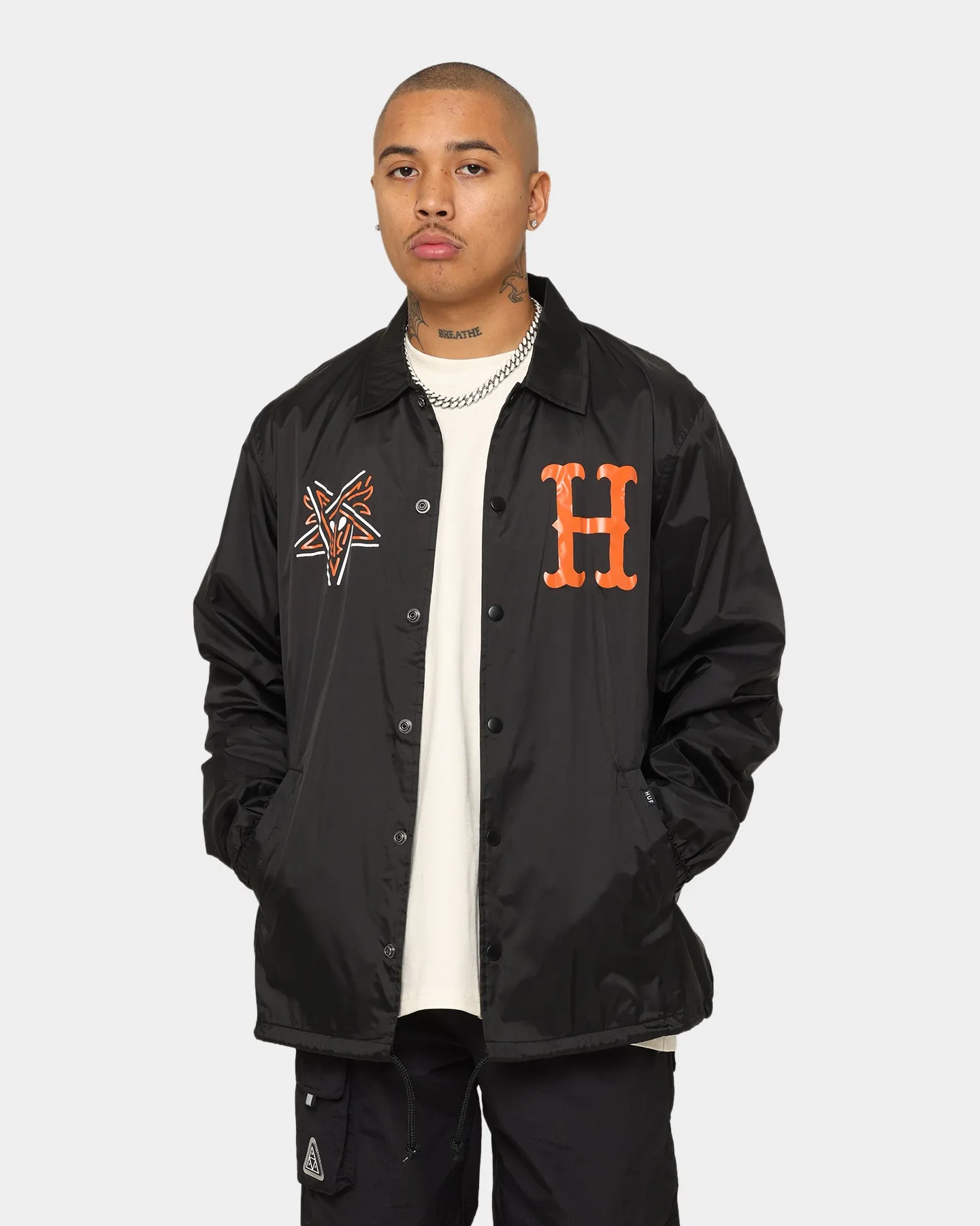 HUF X Thrasher Split Coaches Jacket Black