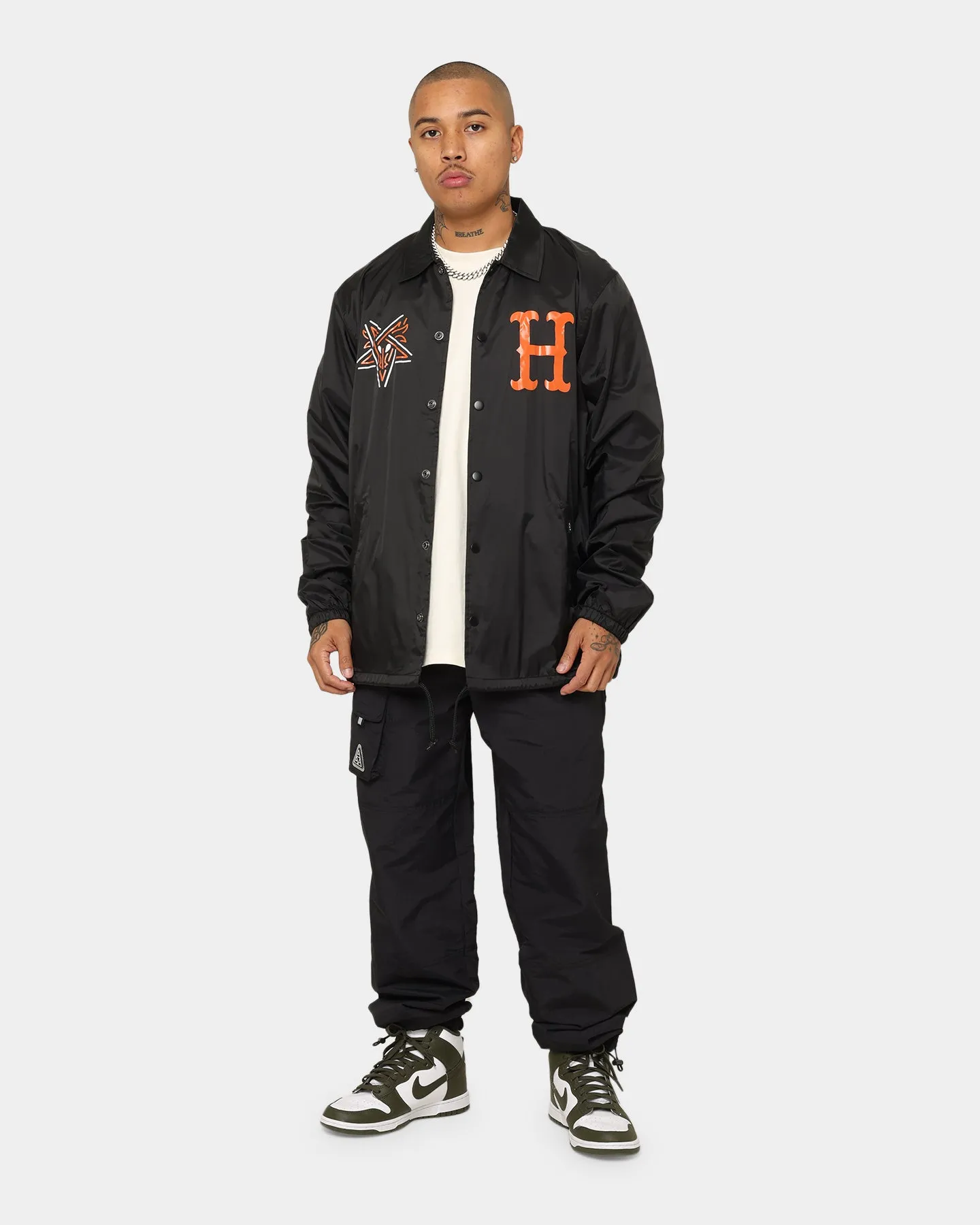 HUF X Thrasher Split Coaches Jacket Black