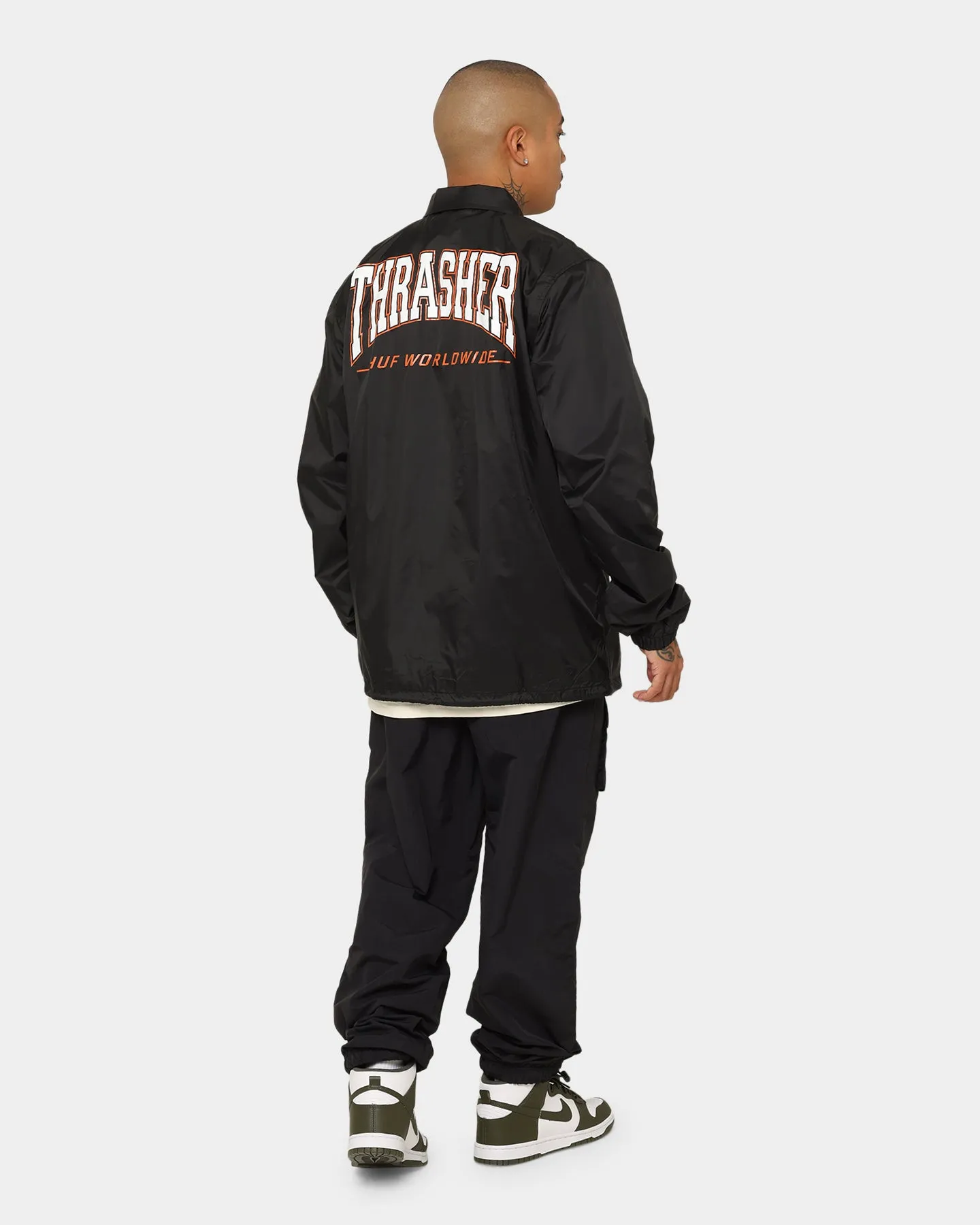 HUF X Thrasher Split Coaches Jacket Black