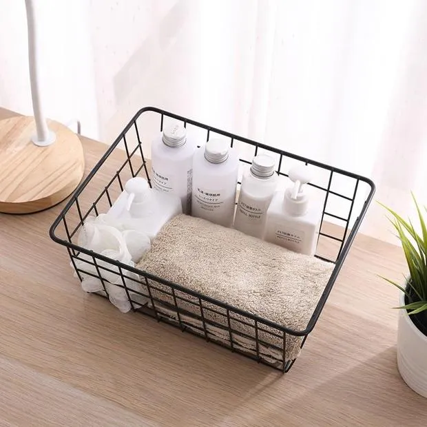 Iron Frame Storage Basket Multifunctional Sundries