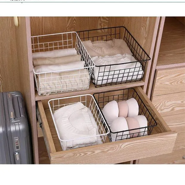 Iron Frame Storage Basket Multifunctional Sundries