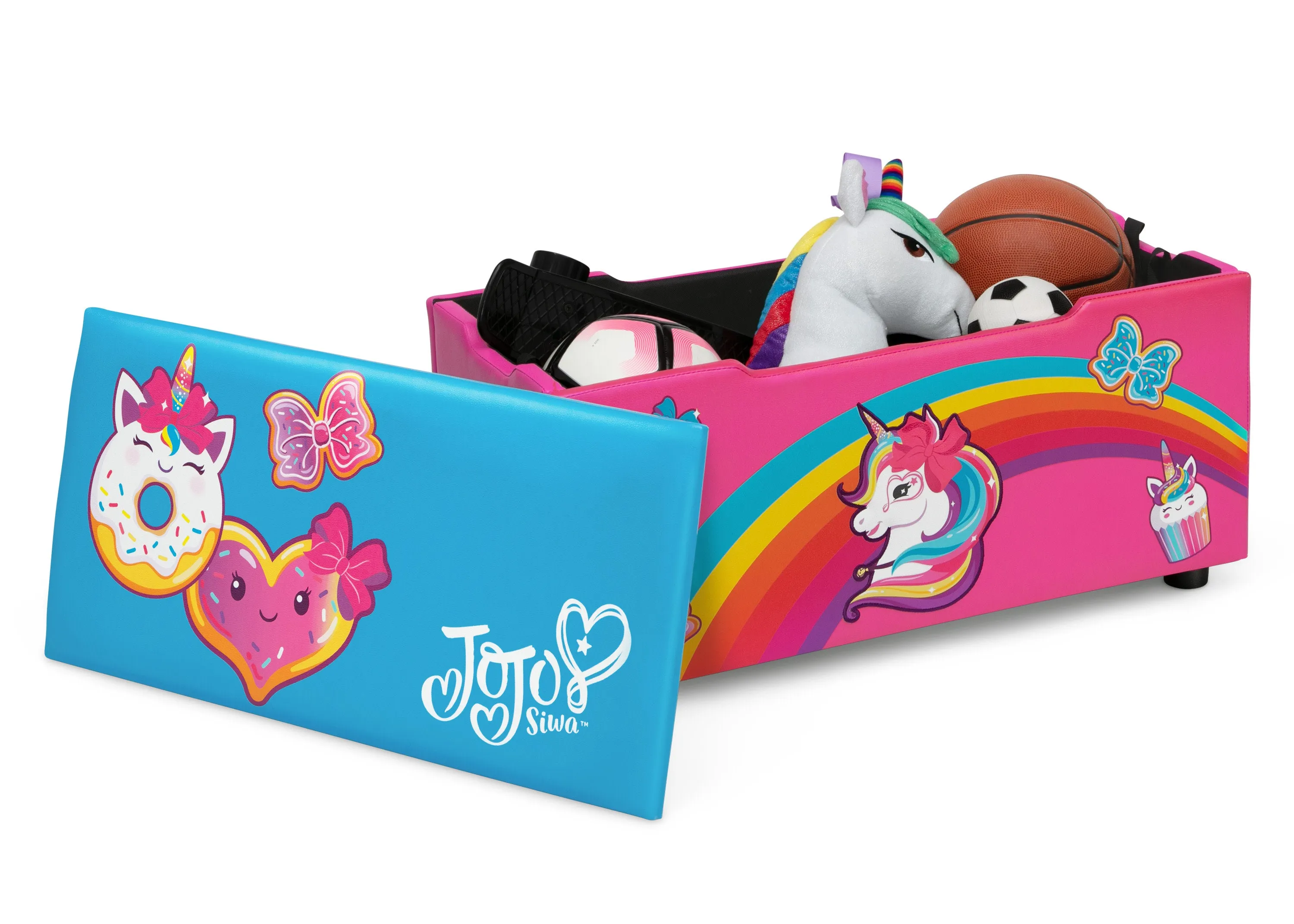 JoJo Siwa Upholstered Storage Bench for Kids