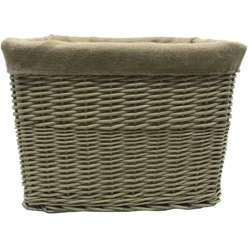 JVL Antique Washed Lined Log Baskets With Rope Handles - Rectangular, Round, Oval & Square Available