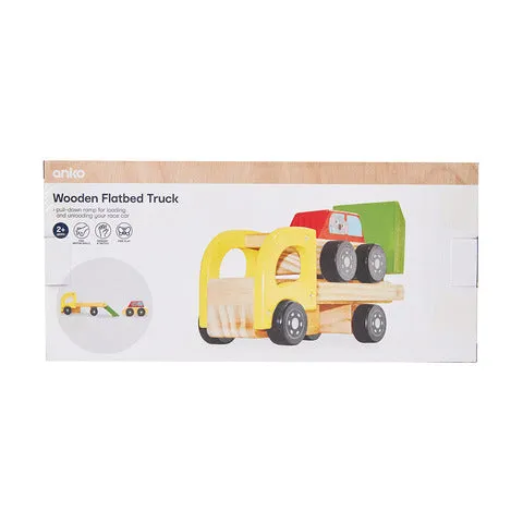 Kids Wooden Car Carrier Truck Toy (Wood) movable tray and car-Age: 18 M 