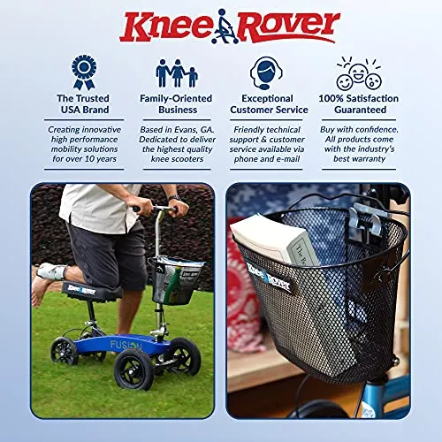 KneeRover Knee Scooter Basket Accessory with Convenient Handle - Compatible with Most Knee Scooters