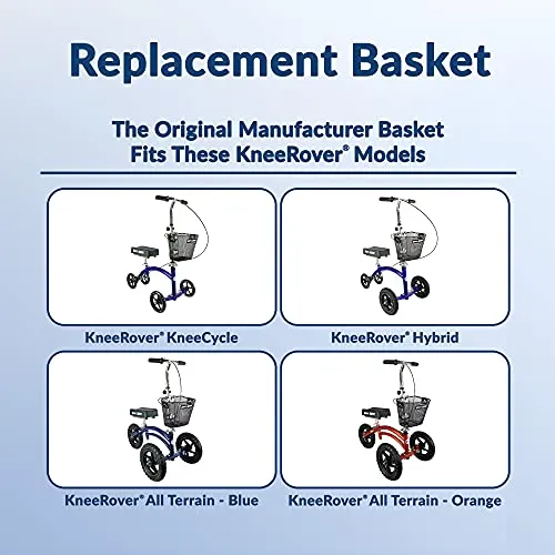 KneeRover Knee Scooter Basket Accessory with Convenient Handle - Compatible with Most Knee Scooters