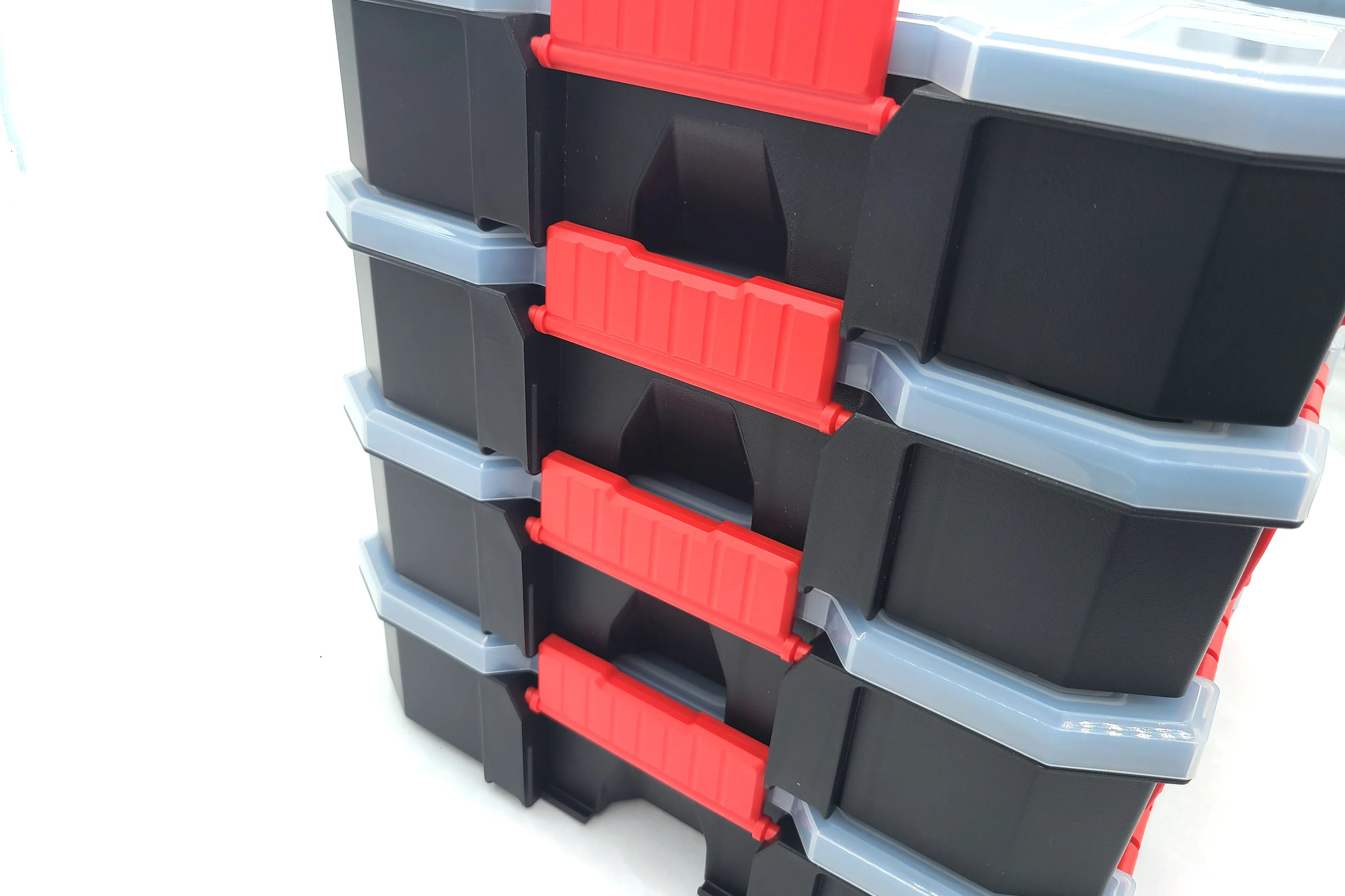 Large 17 Compartment Portable Small Parts Organizer 14-3/4” x 11-1/2" x 2-1/2” Four Latches with Removable Dividers