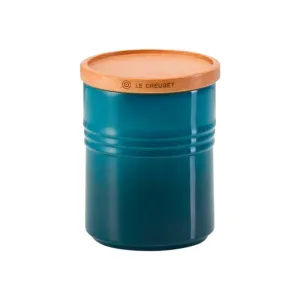 Le Creuset Stoneware Medium Storage Jar Deep Teal