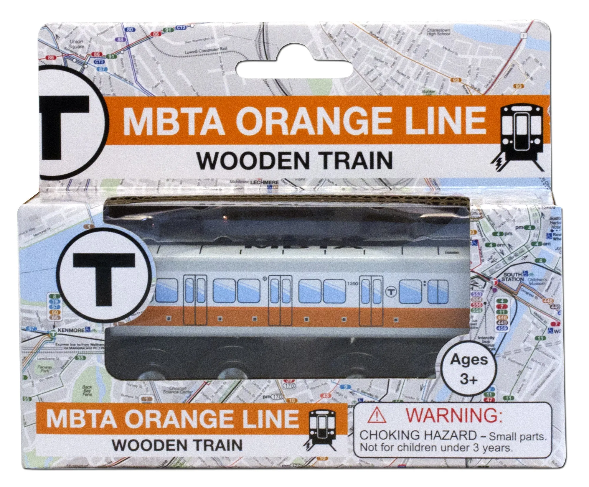 MBTA Orange Line Wooden Toy Train