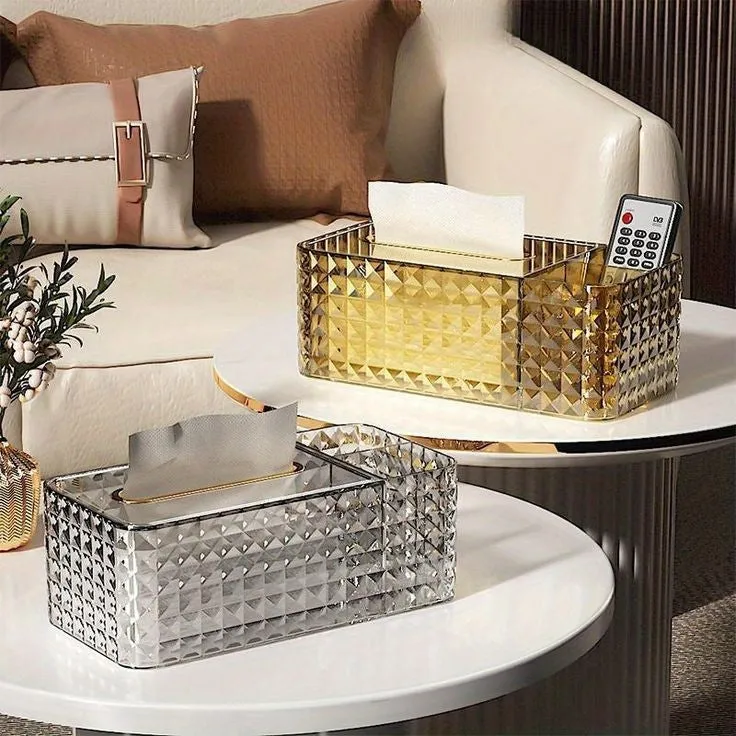 MODERN ACRYLIC DESKTOP TISSUE BOX