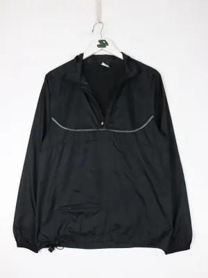 Nike Windbreaker Mens Small Black Anorak 3M