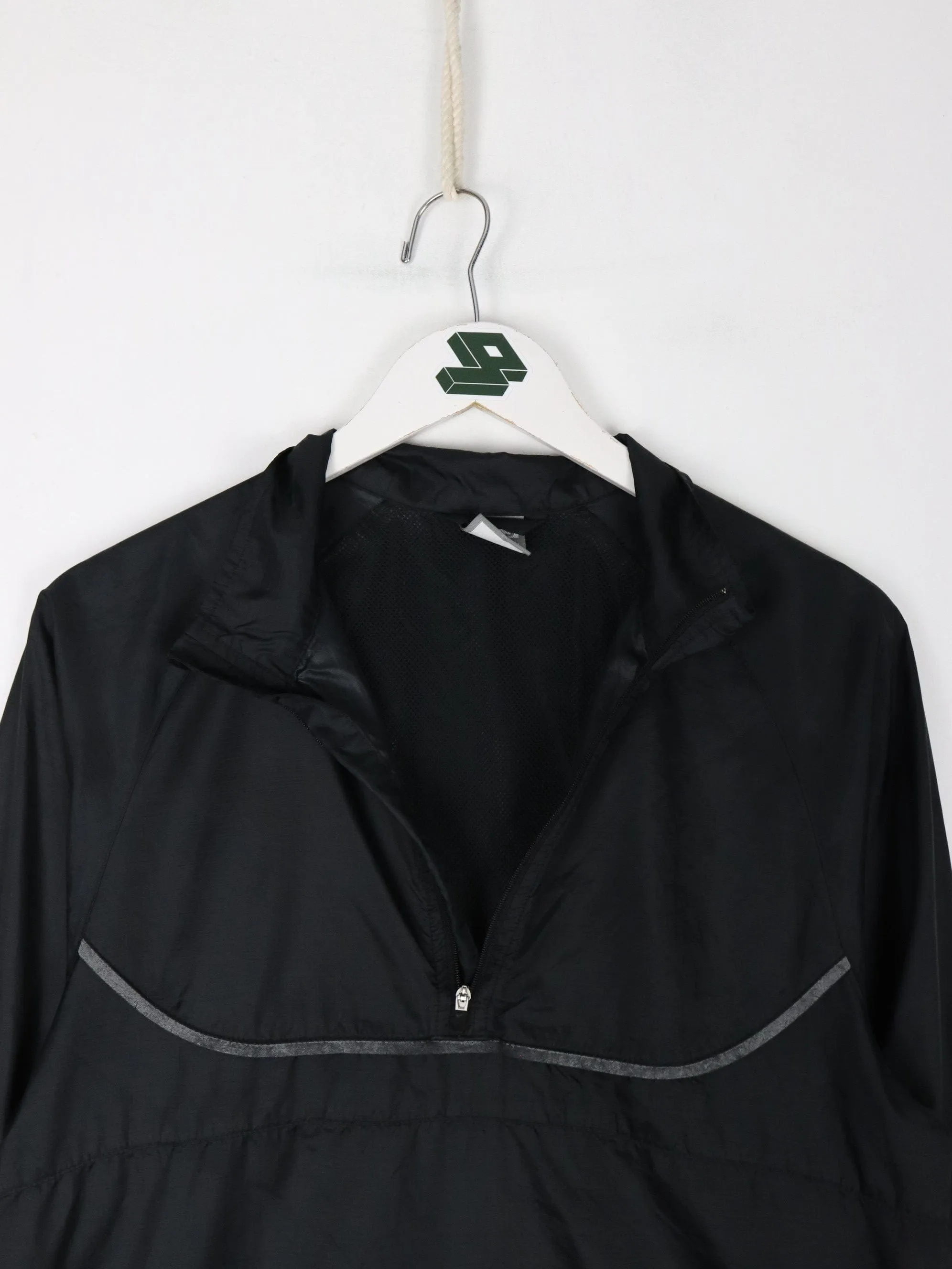 Nike Windbreaker Mens Small Black Anorak 3M