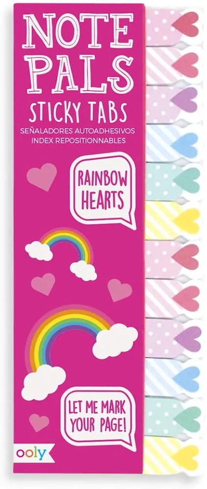 Ooly Note Pals Sticky Tabs - Rainbow Hearts