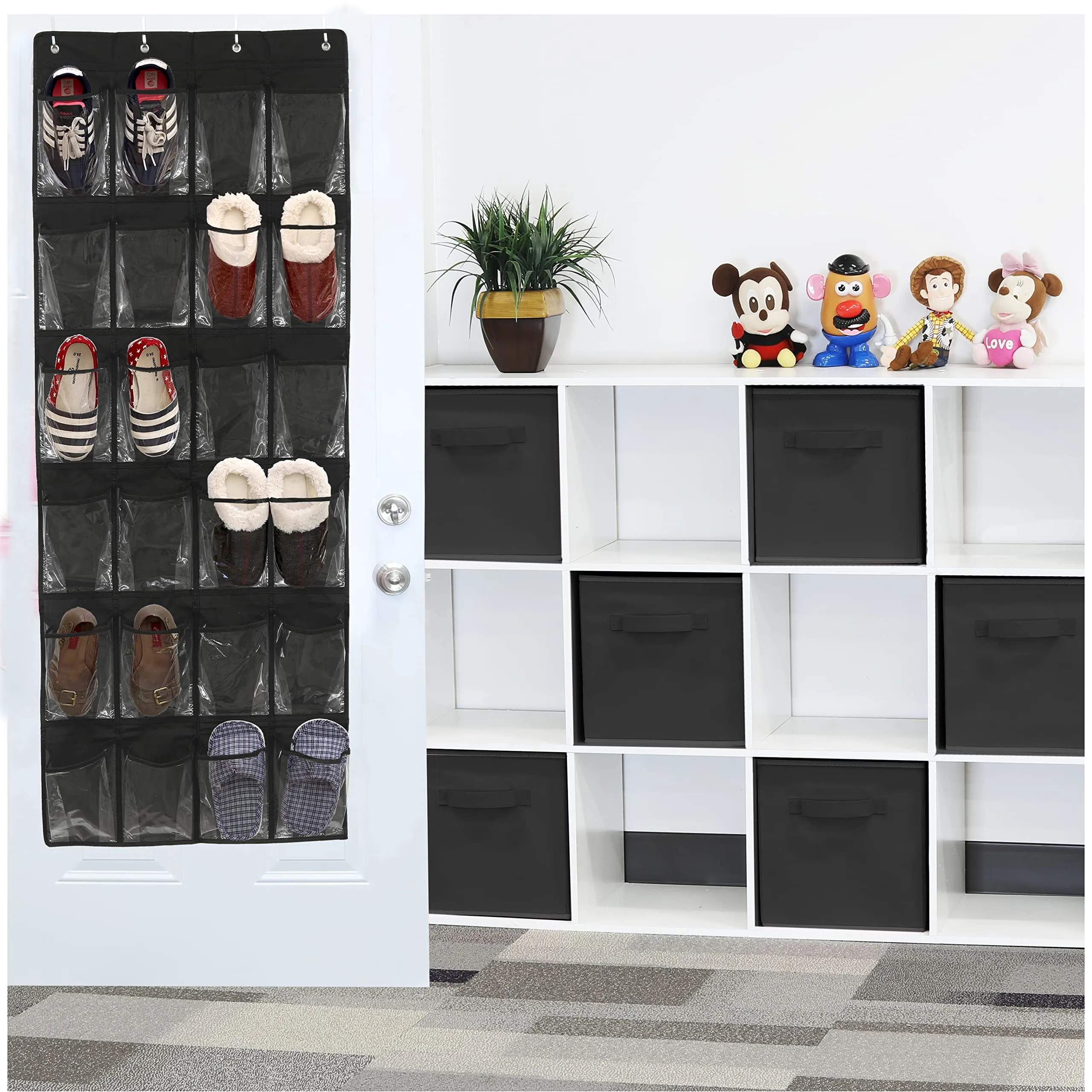 Over The Door Shoe Organizer (24 Pockets, 64*19 in)