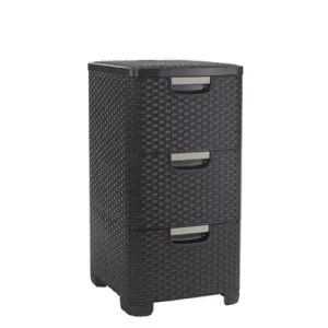 Rattan Style 3 Drawer