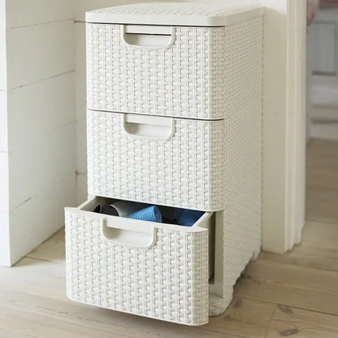 Rattan Style 3 Drawer