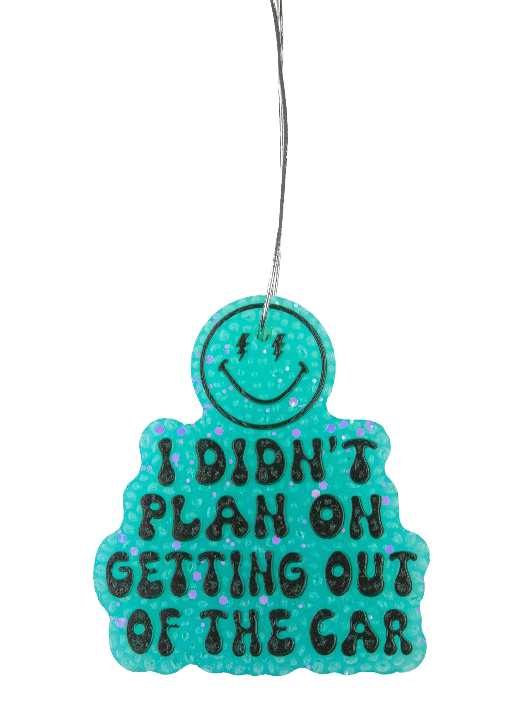 Simply Southern Freshiez 'I Didn't Plan on Getting Out of the Car' Smiley Air Freshener in Cactus Blossom Scent - Humorous Aroma for Car, Locker, Drawers, Closet (30-45 Days)