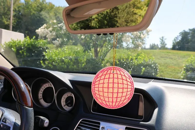 Simply Southern Freshiez Pink Disco Ball Air Freshener in Cactus Bloom Scent - Vibrant Aroma for Car, Locker, Drawers, Closet (30-45 Days)